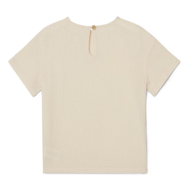 T-Shirt Mousseline de Coton | Ecru
