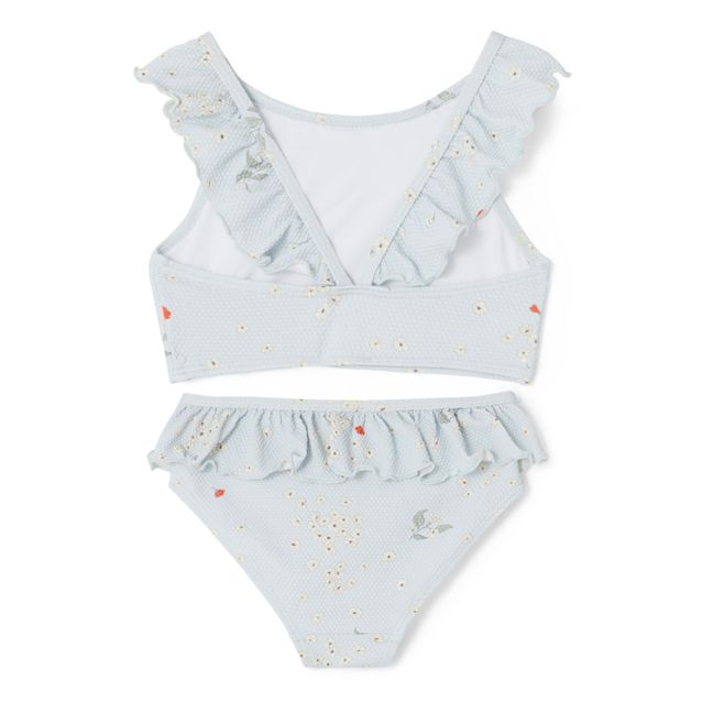 Recycled Materials Floral Swimsuit | Light blue