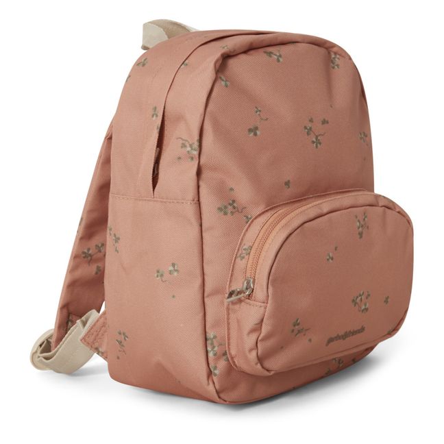 Flowery Backpack Recycled Materials | Terracotta