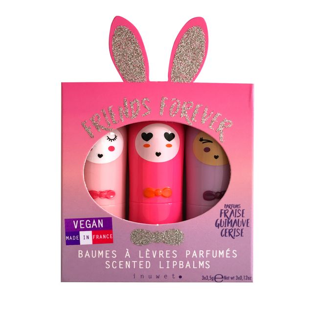Vegan Bunny Lipbalm Gift Box - Set of 3
