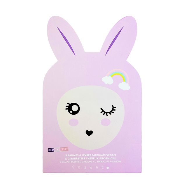 Caja regalo Paper Bunny - Bálsamos labiales y pasadores