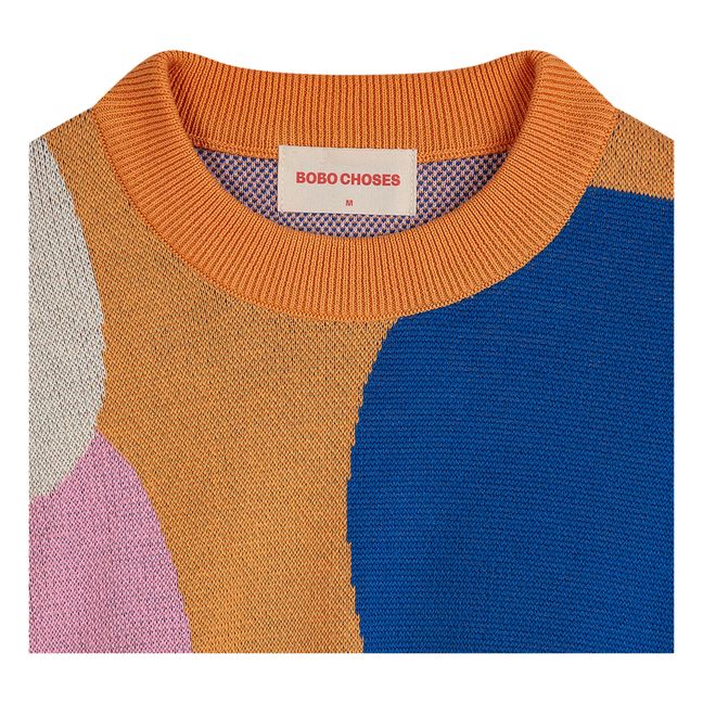 Jacquard Patch Sweater - Women's collection  | Orange