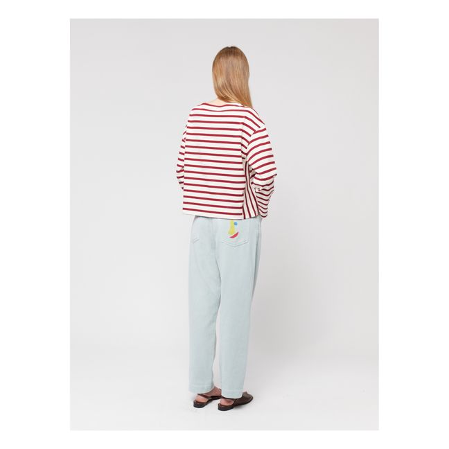 T-Shirt Loose Stripes - Damenkollektion  | Seidenfarben