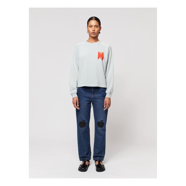 Butterfly organic cotton sweatshirt - Women's collection  | Turquoise