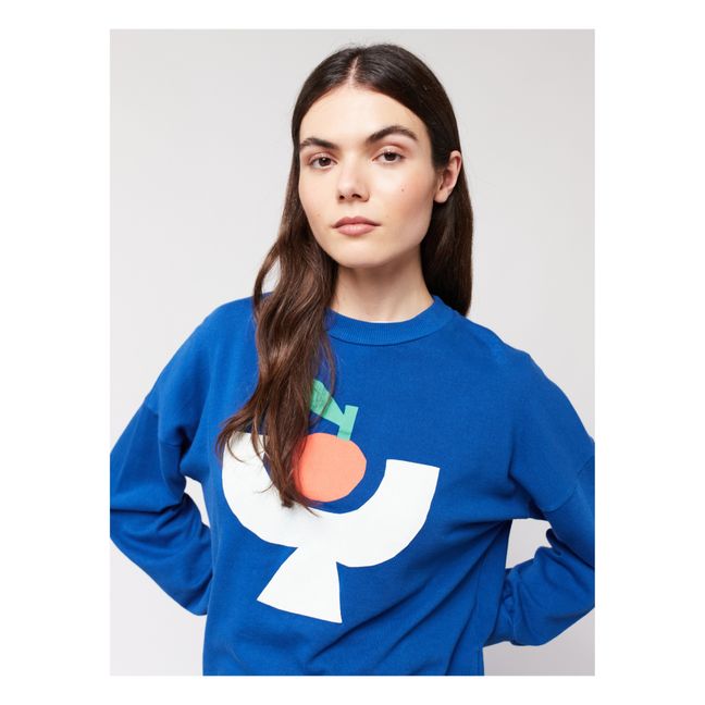 Sweatshirt Tomato Plate Bio-Baumwolle - Damenkollektion  | Blau