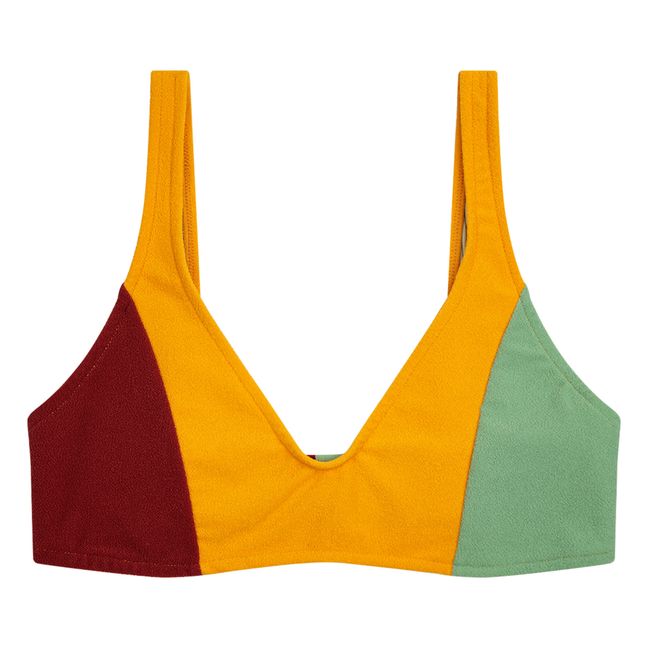 Top de esponja con bloques de color - Colección Mujer  | Amarillo