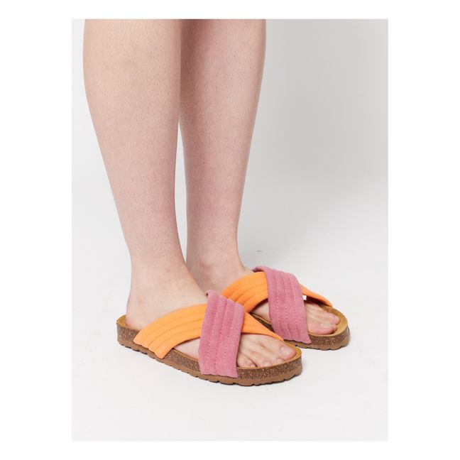 Organic cotton crossover sandals - Women's collection  | Pink