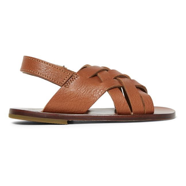 Cross-over sandals | Brown