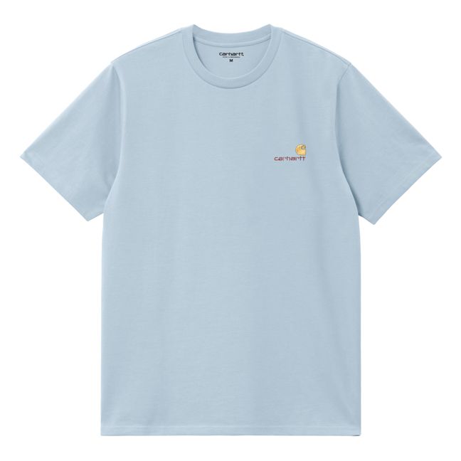 T-shirt American Script Cotone organico | Azzurro