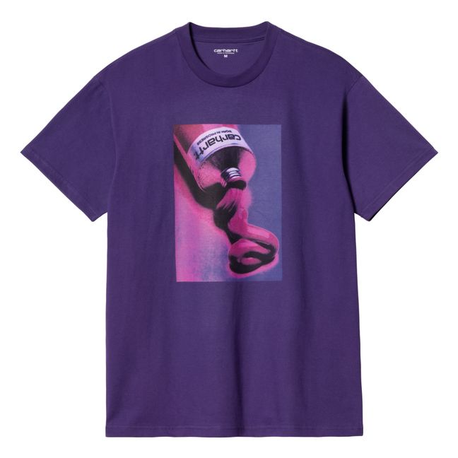 T-shirt a tubo in cotone biologico | Viola