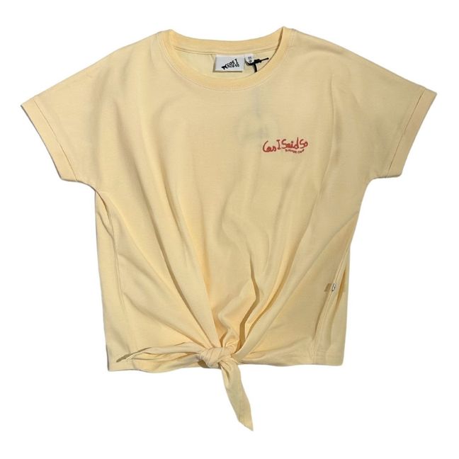 Summer Camp Knotted T-shirt | Yellow