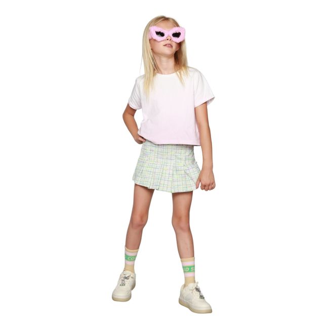 Soor Ploom - Erma Checked Merino Wool Skirt - Ecru | Smallable