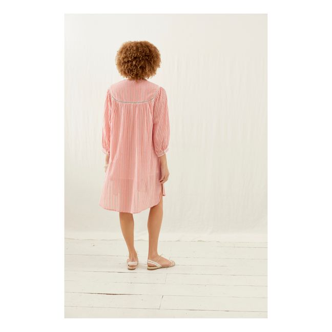Kleid Liviane Streifen - Frauenkollektion | Rosa