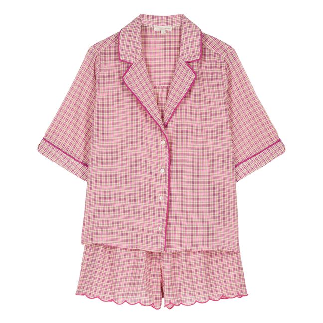 Louizala Pyjama aus Bio-Baumwolle - Damenkollektion | Rosa