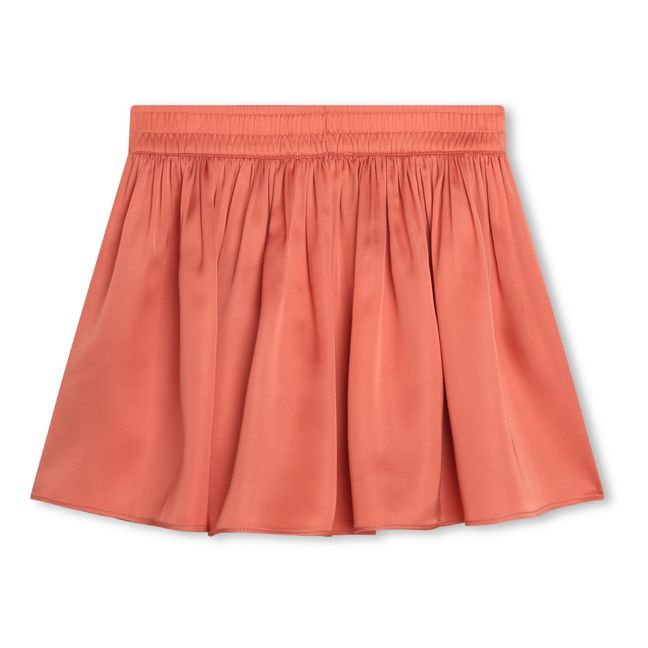Satin Rink skirt | Coral
