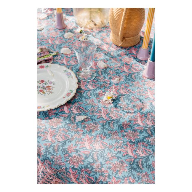 Carla Organic Cotton Tablecloth | Blue