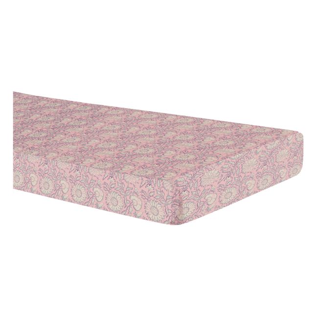 Nicole Organic Fitted Cotton Sheet | Pink