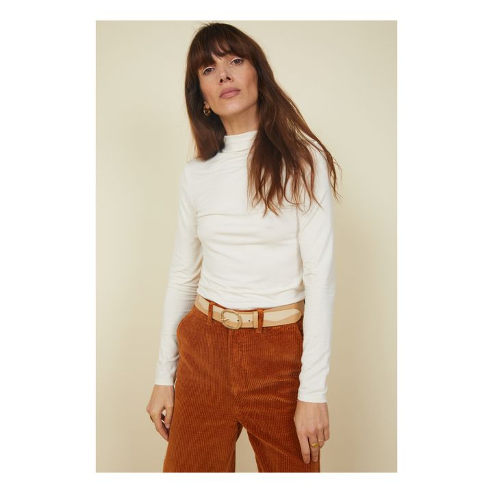 Bertrand, pantalon en velours milleraie noisette