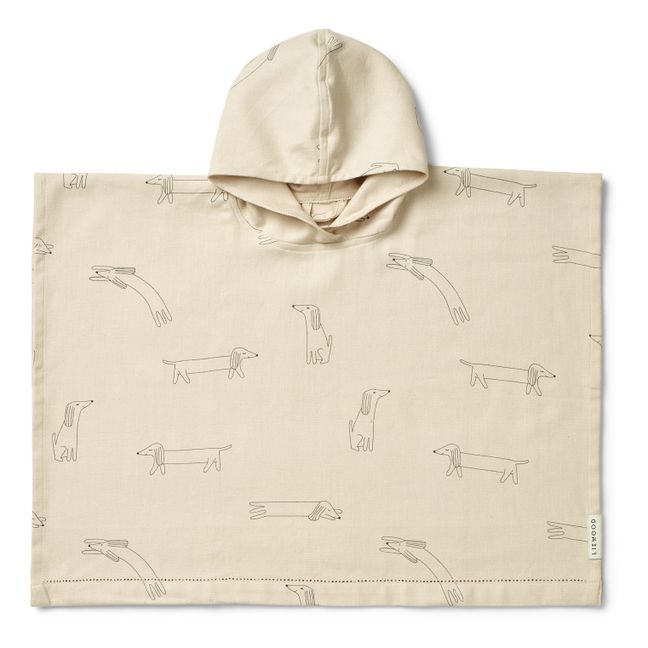 Roomie Poncho in organic cotton | Dog/Sandy
