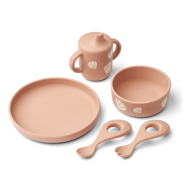 Set vaisselle en silicone Ryle | Shell/Pale tuscany