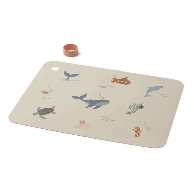 Jude place mat in silicone | Sea creature/Sandy