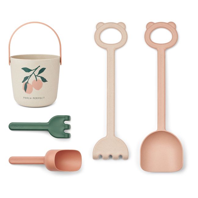 Harper beach bucket and accessories | Peach multi mix