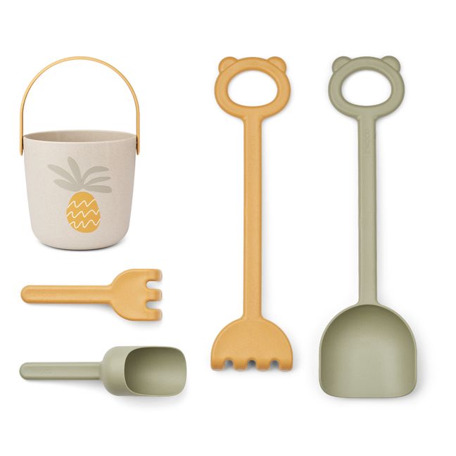 Secchiello da spiaggia Harper con accessori | Pineapple multi mix
