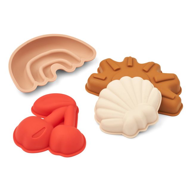 Silicone Sand Moulds For The Beach - Set of 4 | Cherries/Apple blossom