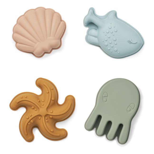 Silicone Sand Moulds For The Beach - Set of 4 | Mermaids/Sandy