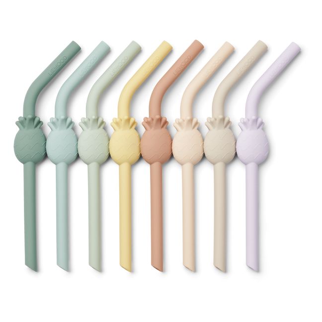 Carlson silicone straws - Set of 8 | Pale tuscany multi mix