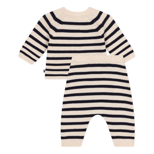 PETIT BATEAU Body de naissance à manches longues bébé garçon milleraies  bleu clair