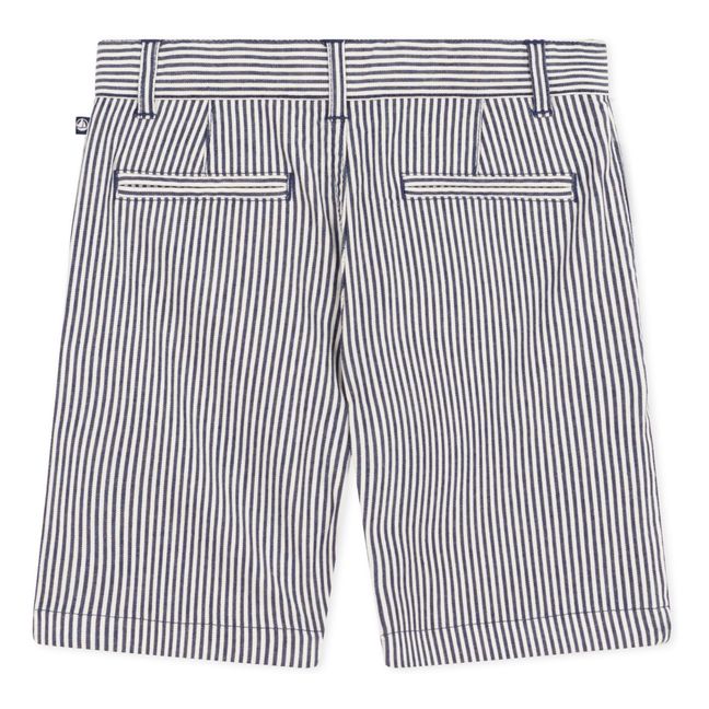 Muce Striped Bermuda Shorts | Navy blue
