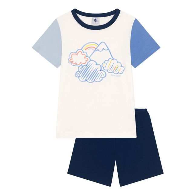 Mano Pijama Corto Nubes | Azul