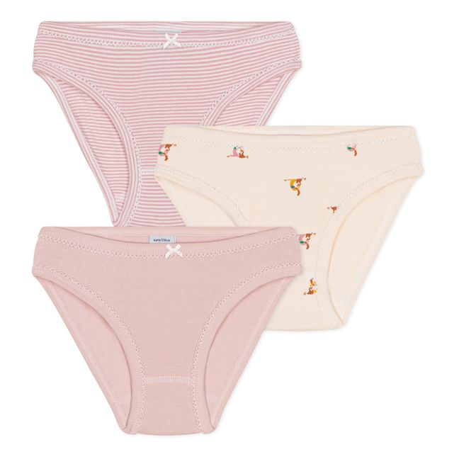 Set of 3 Squirrel Panties | Pink