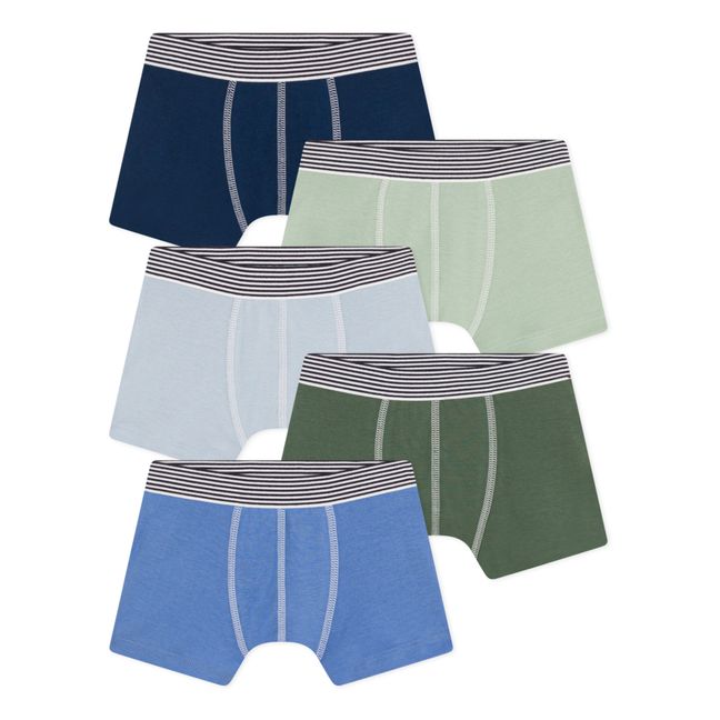 Pack of 5 plain boxer shorts | Khaki