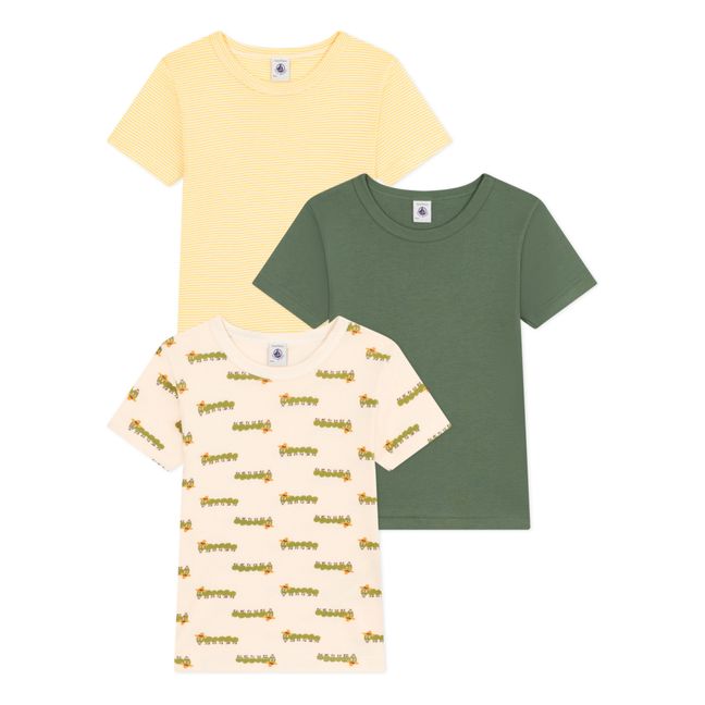 Set of 3 Millepieds T-shirts | Khaki