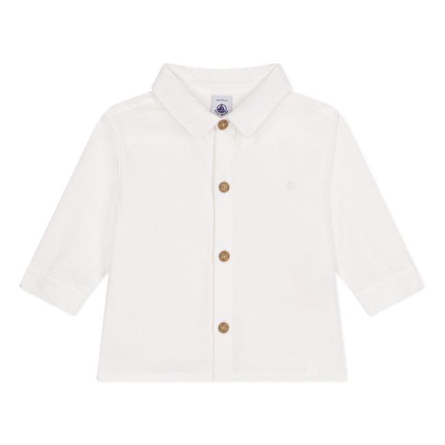 Hemd Magnus Piqué aus Baumwolle | Weiß