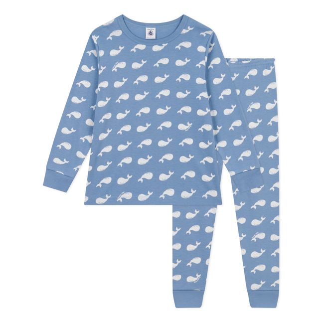 Maeline Whales Pyjama Set | Blue