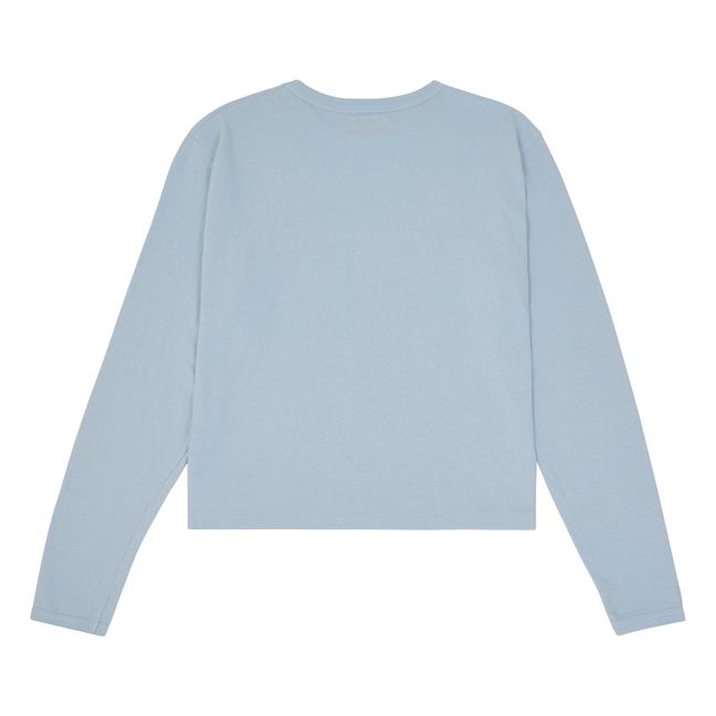 Hi'aka Long Sleeve Recycled Cotton T-Shirt 260g | Blue