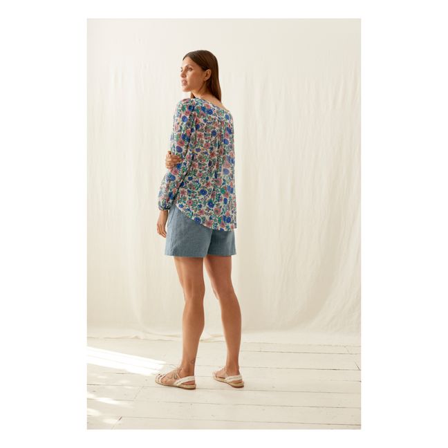 Marianna organic cotton blouse - Women's collection | Blue