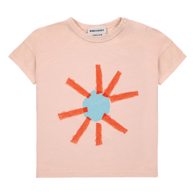 T-Shirt Coton Bio Soleil | Rose pâle