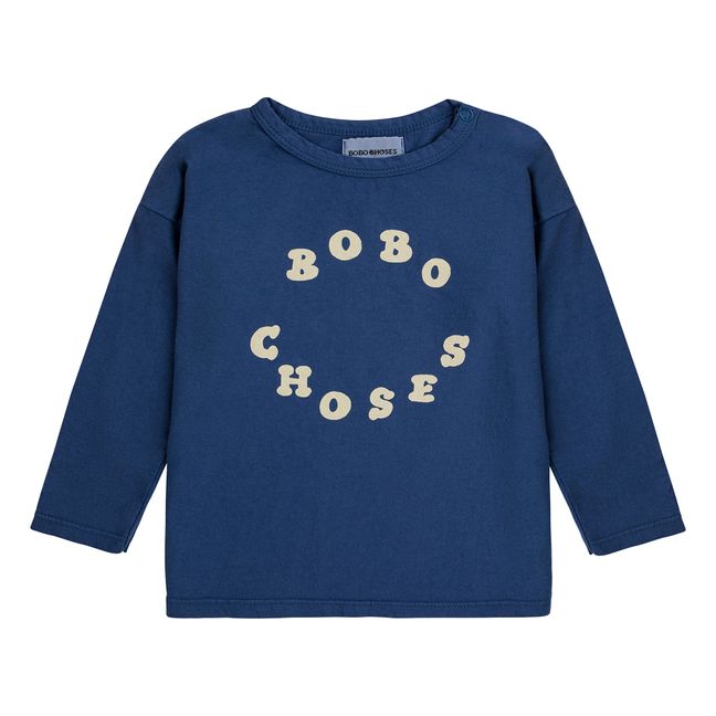 Camiseta Circle de algodón ecológico | Azul Marino