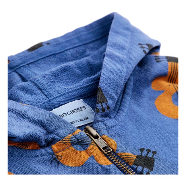 Sweatshirt mit Reißverschluss aus Bio-Baumwolle Gitarren Baby | Blau
