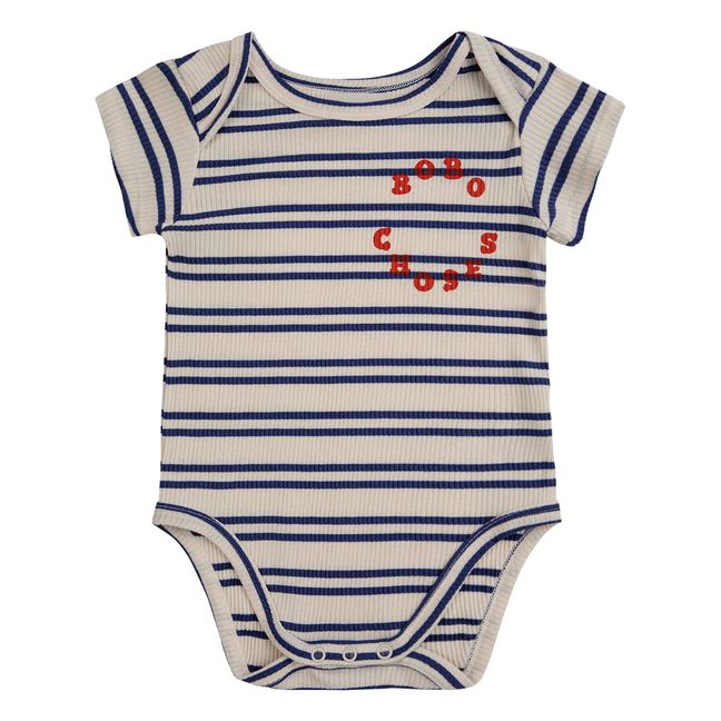 We Are Kids - Tom Organic Cotton Striped Terry Cloth Babygrow