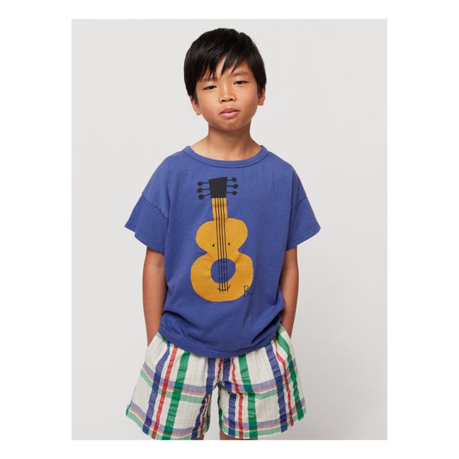 T-Shirt aus Bio-Baumwolle Gitarre | Blau