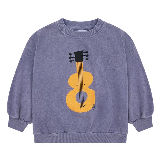 Organic cotton guitar sweatshirt | Blue