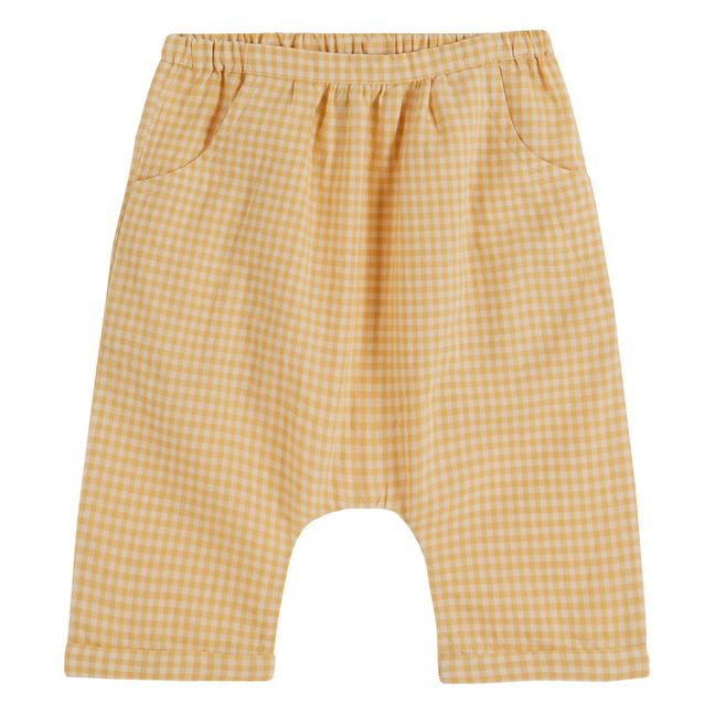Gingham Harem Pants | Yellow