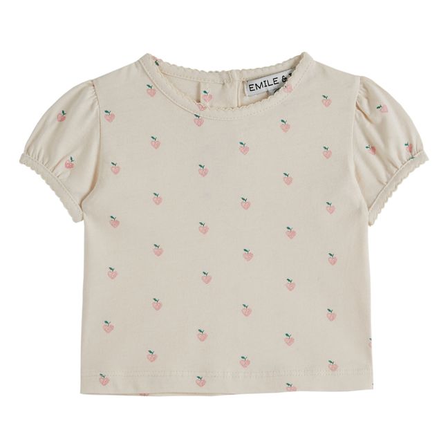 T-shirt Picote Petits Cœurs | Rose