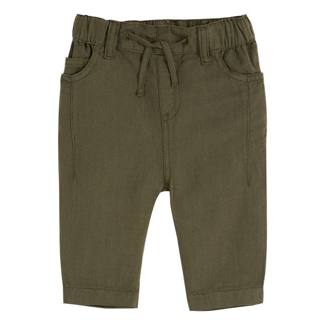 Pantaloni in lino | Verde militare