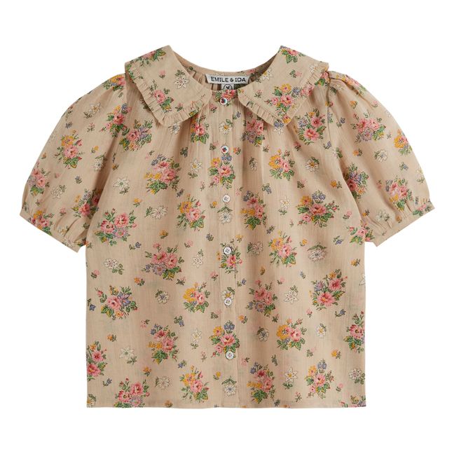 Blusa floral vintage | Beige